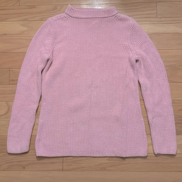 Talbots | Bubblegum Pink | Cable Knit | Mock Turtleneck Sweater | Size M - Picture 1 of 4